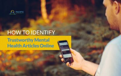 How do I identify trustworthy mental health articles online?