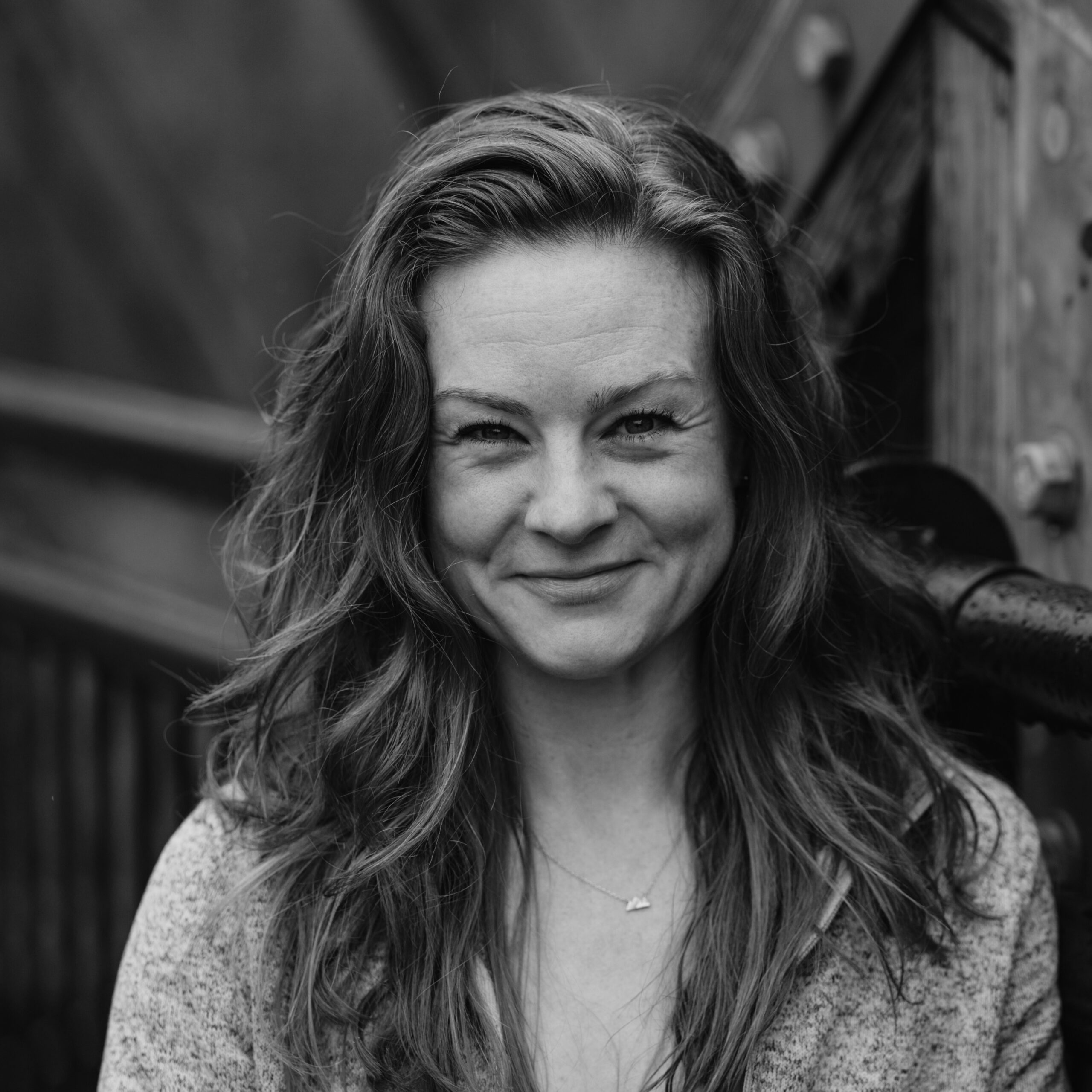 Washington State therapist: Jenna Schmidt Black and White headshot of Jenna Schmidt